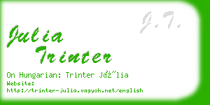 julia trinter business card